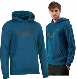 4F OCIEPLANA MĘSKA BLUZA DRESOWA Z KAPTUREM KANGURKA / rozm XL