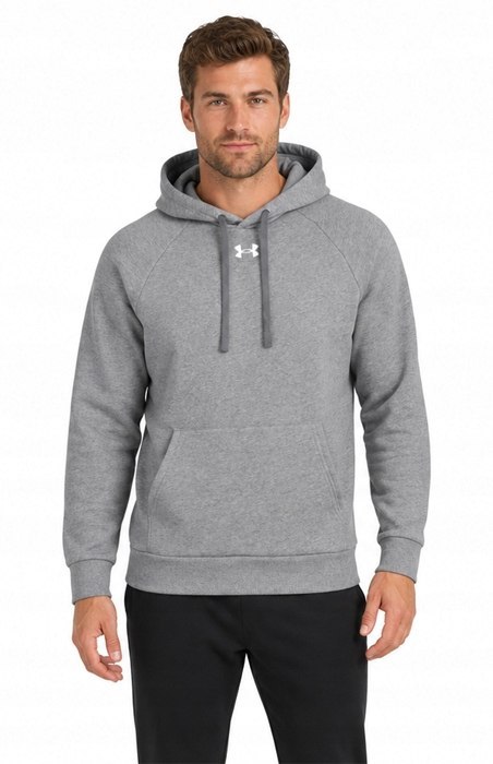 UNDER ARMOUR OCIEPLANA MĘSKA BLUZA Z KAPTUREM KANGURKA BAWEŁNA / rozm M