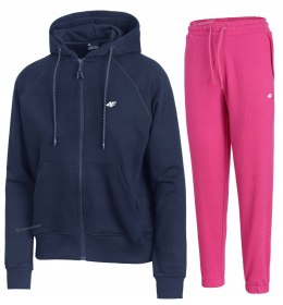 4F DAMSKI DRES BAWEŁNA KOMPLET BLUZA ROZPINANA SPODNIE / rozm L