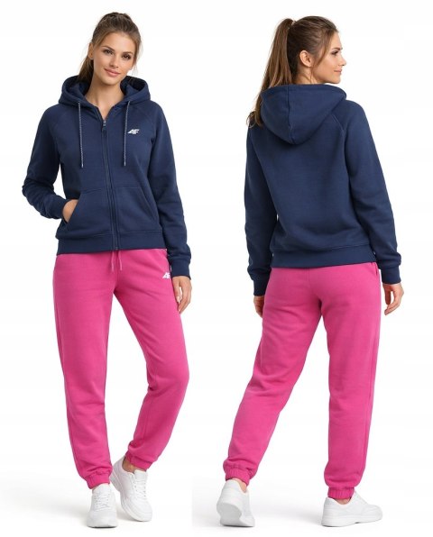 4F DAMSKI DRES BAWEŁNA KOMPLET BLUZA ROZPINANA SPODNIE / rozm L
