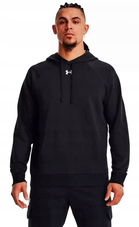 UNDER ARMOUR OCIEPLANA MĘSKA BLUZA Z KAPTUREM KANGURKA BAWEŁNA / rozm L