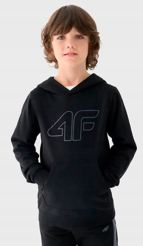 4F CHŁOPIĘCA JUNIORSKA BLUZA KANGURKA Z KAPTUREM / rozm 140