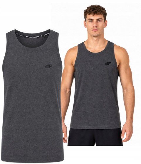 4F MĘSKA KOSZULKA NA RAMIĄCZKACH BAWEŁNA / rozm XXXXL 4XL
