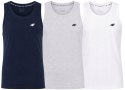 4F ZESTAW 3szt. 3-PAK MĘSKA KOSZULKA NA RAMIĄCZKACH BAWEŁNA / XXXXL 4XL