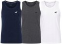 4F ZESTAW 3szt. 3-PAK MĘSKA KOSZULKA NA RAMIĄCZKACH BAWEŁNA / XXXXXL 5XL