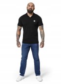 PITBULL MĘSKA KOSZULKA POLO BAWEŁNIANA KLASYCZNA MAŁE LOGO CZARNA SLIM FIT