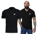 PITBULL MĘSKA KOSZULKA POLO BAWEŁNIANA KLASYCZNA MAŁE LOGO CZARNA SLIM FIT