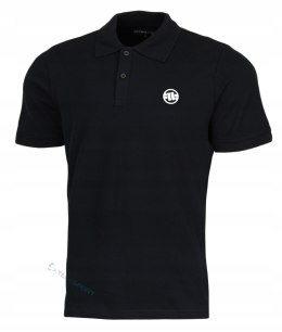 PITBULL MĘSKA KOSZULKA POLO BAWEŁNIANA KLASYCZNA MAŁE LOGO CZARNA SLIM FIT
