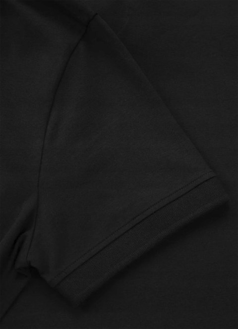 PITBULL MĘSKA KOSZULKA POLO BAWEŁNIANA KLASYCZNA MAŁE LOGO CZARNA SLIM FIT
