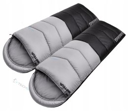 ZESTAW ŁĄCZONY ŚPIWORÓW 2X METEOR SAFARI 250g DO -2°C | ZAMEK PRAWY+LEWY