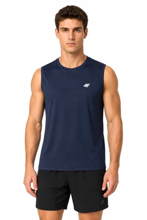4F MĘSKA KOSZULKA BEZRĘKAWNIK BAWEŁNA / rozm XXXXL 4XL