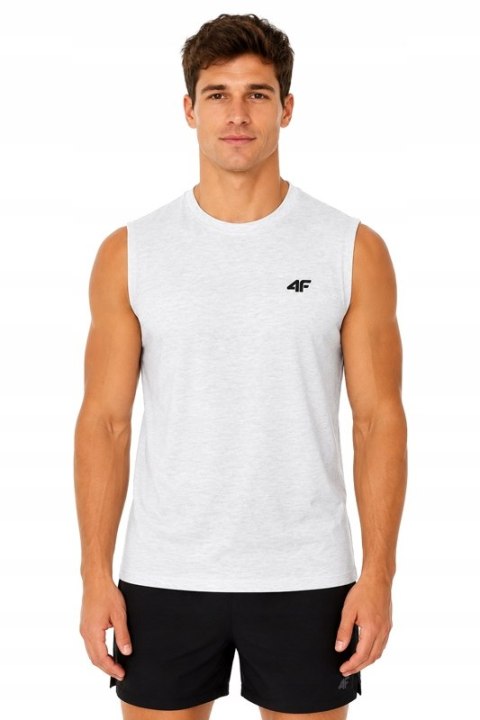 4F MĘSKA KOSZULKA BEZRĘKAWNIK BAWEŁNA / rozm XXXXL 4XL