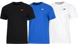 4F ZESTAW 3szt. 3-PAK MĘSKA KOSZULKA T-SHIRT 100% BAWEŁNA / rozm XXXL 3XL
