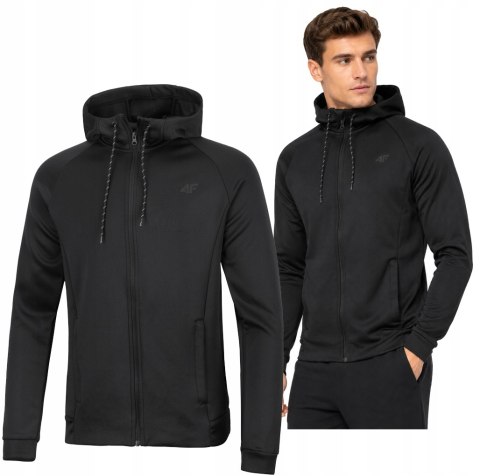 4F MĘSKA SPORTOWA BLUZA Z KAPTUREM ROZPINANA TERMOAKTYWNA / rozm XXXL 3XL