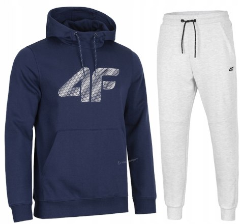 4F MĘSKI DRES BAWEŁNA KOMPLET BLUZA KANGURKA SPODNIE / rozm L