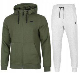 4F MĘSKI DRES BAWEŁNA KOMPLET BLUZA ROZPINANA SPODNIE / rozm XL