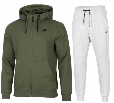 4F MĘSKI DRES BAWEŁNA KOMPLET BLUZA ROZPINANA SPODNIE / rozm XL