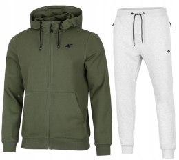 4F MĘSKI DRES BAWEŁNA KOMPLET BLUZA ROZPINANA SPODNIE / rozm XL