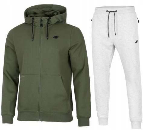 4F MĘSKI DRES BAWEŁNA KOMPLET BLUZA ROZPINANA SPODNIE / rozm XL