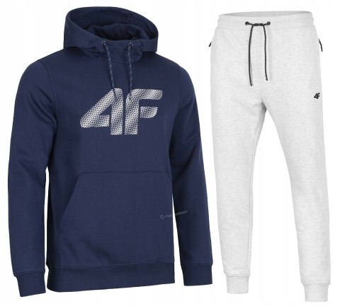 4F MĘSKI DRES BAWEŁNA KOMPLET BLUZA KANGURKA SPODNIE / rozm L