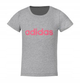 ADIDAS DZIEWCZĘCA KOSZULKA BAWEŁNIANA T-SHIRT 100% BAWEŁNA Z NAPISEM / 170