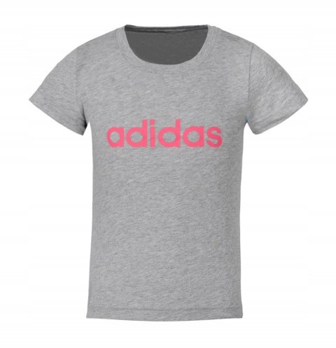 ADIDAS DZIEWCZĘCA KOSZULKA BAWEŁNIANA T-SHIRT 100% BAWEŁNA Z NAPISEM / 170