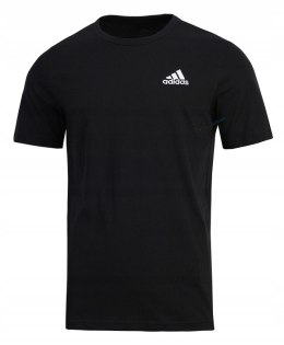 ADIDAS KOSZULKA T-SHIRT BAWEŁNA | MAŁE LOGO | CZARNA | rozm. L
