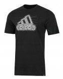 ADIDAS MĘSKA KOSZULKA BASIC BAWEŁNIANA T-SHIRT Z DUŻYM LOGO / rozm. L