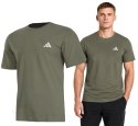 ADIDAS MĘSKA KOSZULKA BASIC BAWEŁNIANA T-SHIRT Z HAFTOWANYM LOGO / roz. 4XL