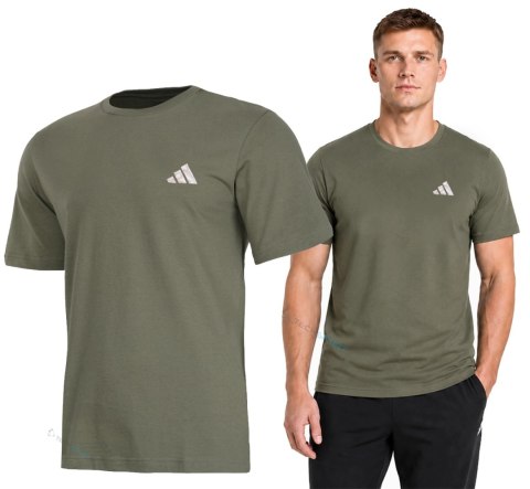 ADIDAS MĘSKA KOSZULKA BASIC BAWEŁNIANA T-SHIRT Z HAFTOWANYM LOGO / roz. 4XL