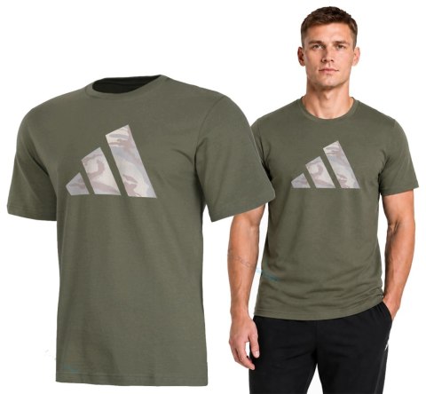 ADIDAS WYGODNA MĘSKA KOSZULKA Z DUŻYM LOGIEM 100% BAWEŁNA / rozm. XL