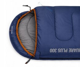 CIEPŁY ŚPIWÓR 2W1 BERGSON SQUARE PLUS 300 KOŁDRA Z KAPTUREM DO -4st