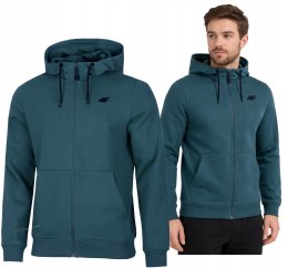 4F MĘSKA BLUZA Z KAPTUREM BAWEŁNA ROZPINANA / rozm XXXXXL 5XL