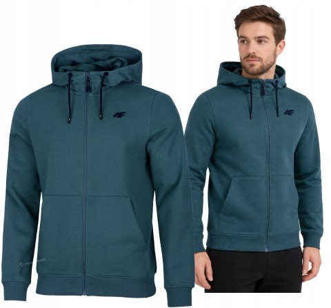 4F MĘSKA BLUZA Z KAPTUREM BAWEŁNA ROZPINANA / rozm XXXXXL 5XL