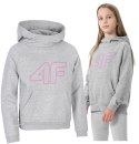 4F DZIEWCZĘCA BLUZA Z KAPTUREM KANGURKA / rozm 140
