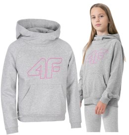 4F DZIEWCZĘCA BLUZA Z KAPTUREM KANGURKA / rozm 140