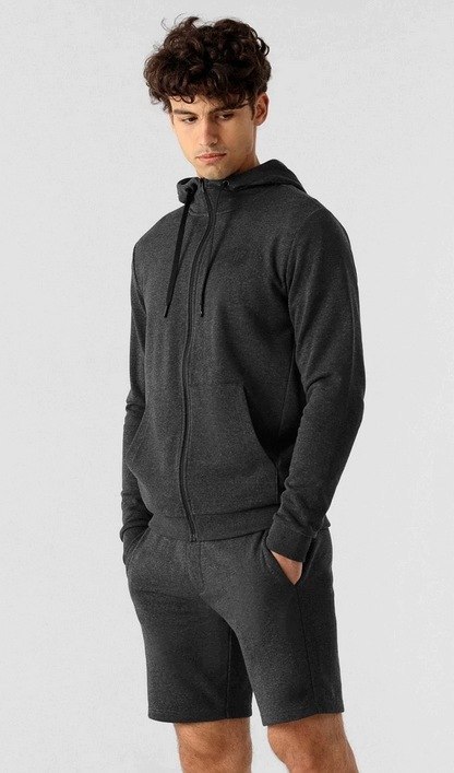 4F MĘSKA BLUZA Z KAPTUREM BAWEŁNA DRESOWA ZAPINANA / rozm XXXL 3XL