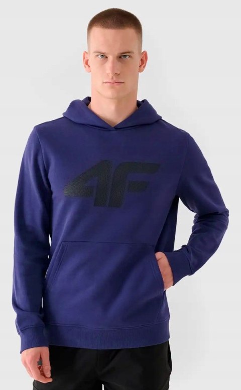 4F OCIEPLANA MĘSKA BLUZA DRESOWA Z KAPTUREM KANGURKA / rozm M