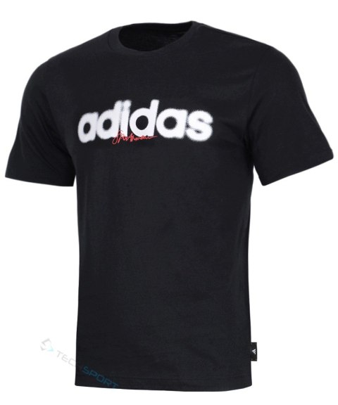 ADIDAS KOSZULKA MĘSKA BAWEŁNIANA T-SHIRT Z NADRUKIEM CZARNY L