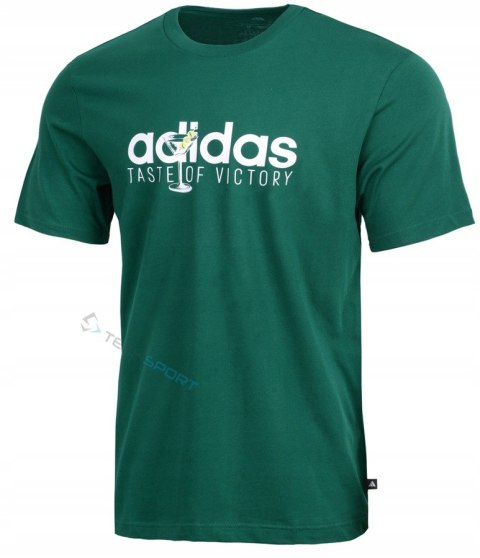 ADIDAS KOSZULKA MĘSKA BAWEŁNIANA T-SHIRT Z NADRUKIEM ZIELONY 3XL