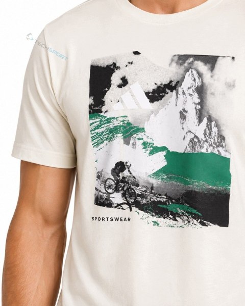 ADIDAS KOSZULKA MĘSKA BAWEŁNIANA Z GRAFIKĄ Z PRZODU / rozm. 4XL