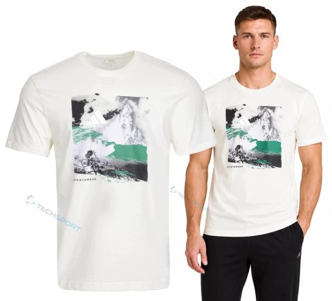 ADIDAS KOSZULKA MĘSKA BAWEŁNIANA Z GRAFIKĄ Z PRZODU / rozm. M