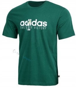 ADIDAS KOSZULKA MĘSKA T-SHIRT 100% BAWEŁNA Z NADRUKIEM ZIELONA roz. XXL