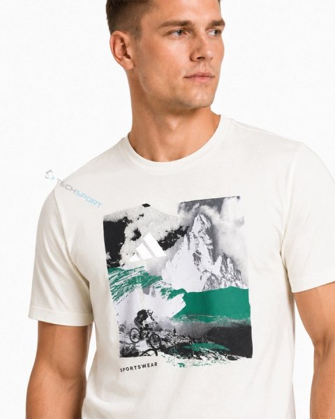 ADIDAS WYGODNA KOSZULKA MĘSKA T-SHIRT 100% BAWEŁNA Z GRAFIKĄ / roz. XL