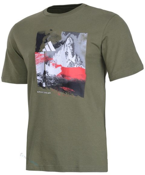 ADIDAS WYGODNA KOSZULKA MĘSKA T-SHIRT 100% BAWEŁNA Z GRAFIKĄ / roz. XXL