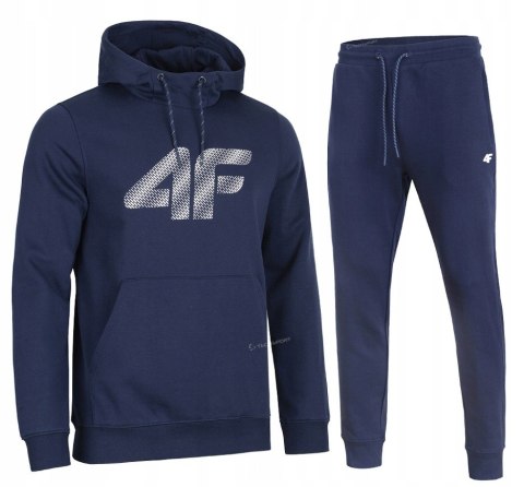 4F OCIEPLANY MĘSKI DRES BAWEŁNA KOMPLET BLUZA KANGURKA SPODNIE / rozm L