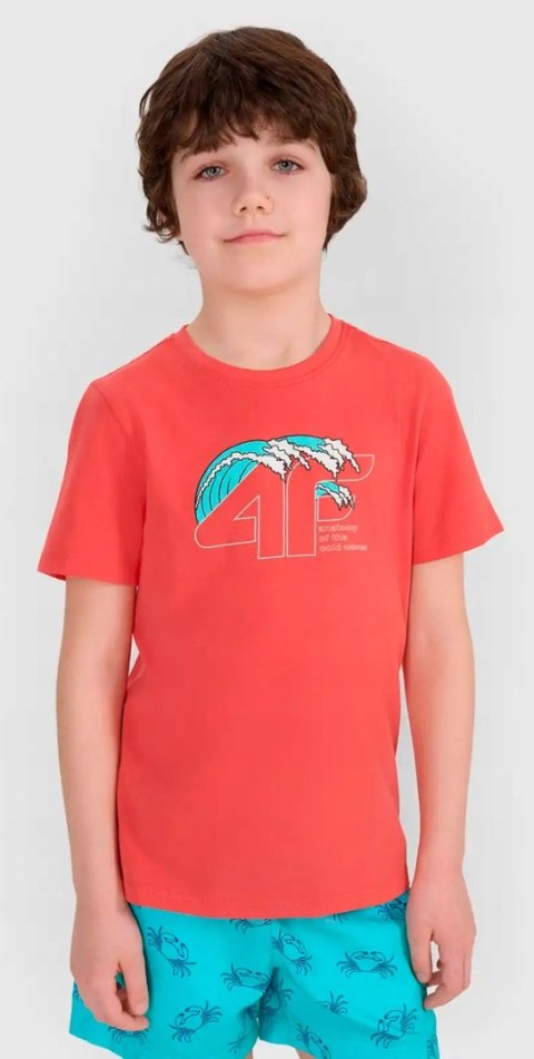 4F CHŁOPIĘCA KOSZULKA T-SHIRT BAWEŁNA / rozm 140