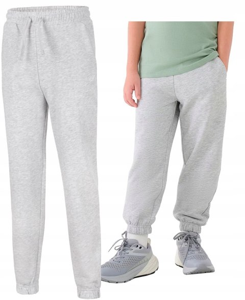 4F CHŁOPIĘCE SPODNIE DRESOWE DRESY BAWEŁNA JOGGERY / rozm 140