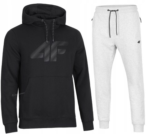 4F MĘSKI DRES BAWEŁNA KOMPLET BLUZA KANGURKA SPODNIE / rozm XXL