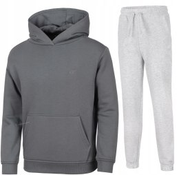 4F CHŁOPIĘCY DRES KOMPLET BLUZA KANGURKA SPODNIE / rozm 134